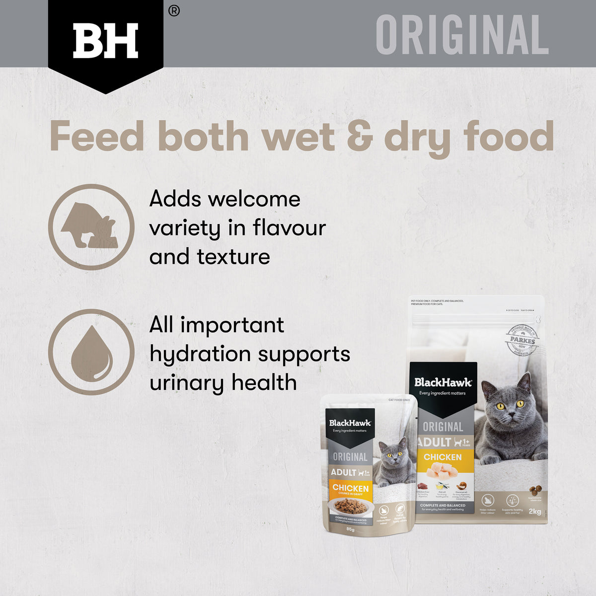 Feed both wet and dry food for variety and hydration