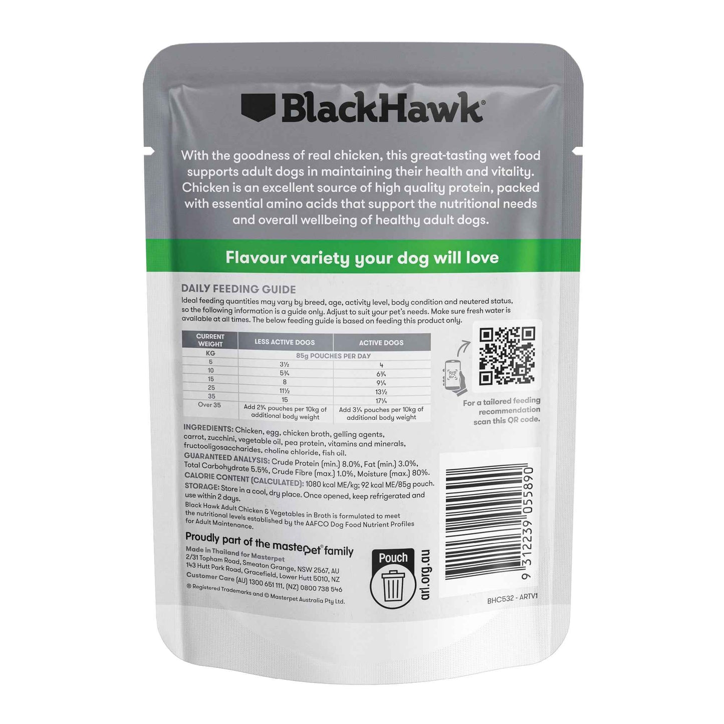 Black Hawk Original Adult Chicken & Vegetables in Broth 85g