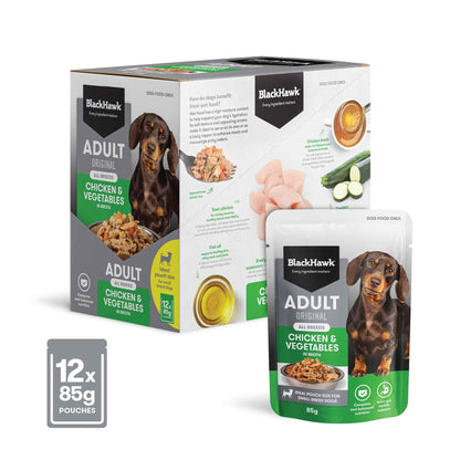 Black Hawk Original Adult Chicken & Vegetables in Broth 85g