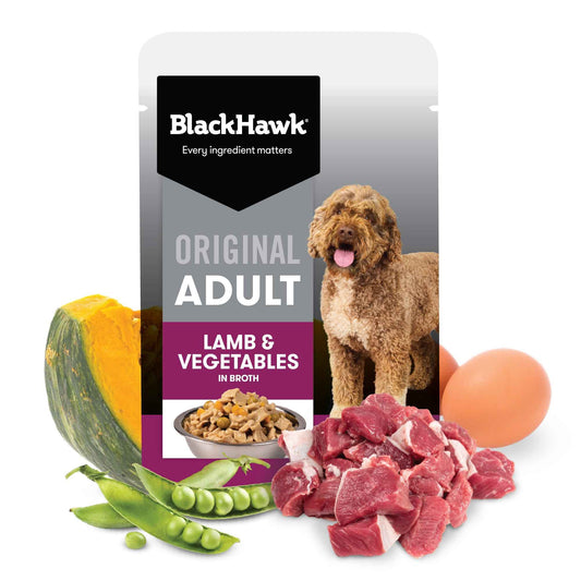 Black Hawk Original Adult Lamb & Vegetables in Broth 140g