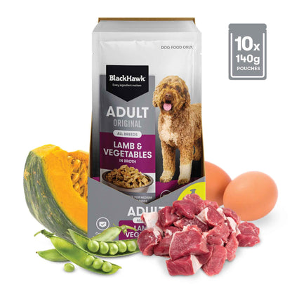Black Hawk Original Adult Lamb & Vegetables in Broth 140g