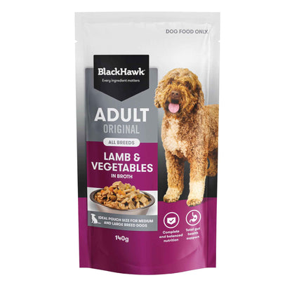 Black Hawk Original Adult Lamb & Vegetables in Broth 140g
