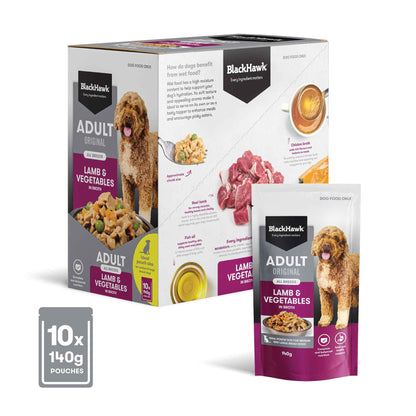 Black Hawk Original Adult Lamb & Vegetables in Broth 140g