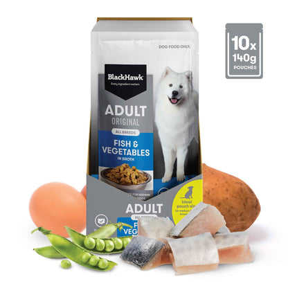 Black Hawk Original Adult Fish & Vegetables in Broth 140g