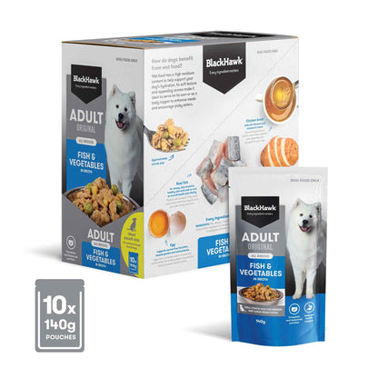 Black Hawk Original Adult Fish & Vegetables in Broth 140g