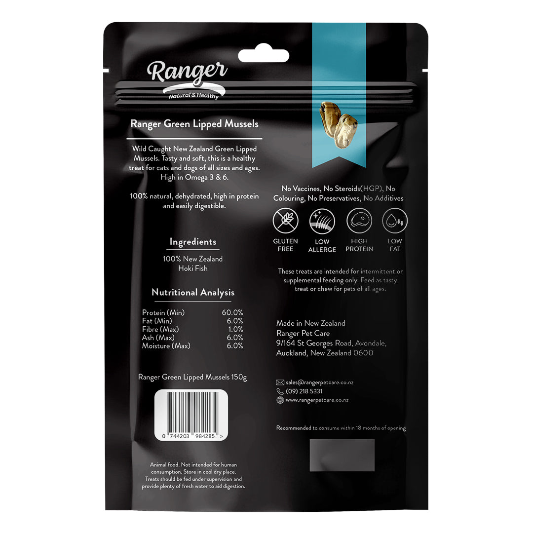 Ranger Green Lipped Mussels 150g