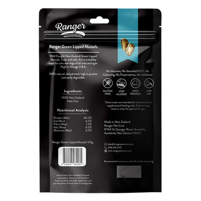 Ranger Green Lipped Mussels 150g