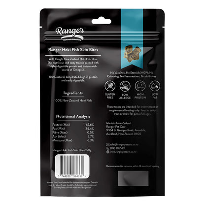 Ranger Hoki Fish Skin Bites 150g
