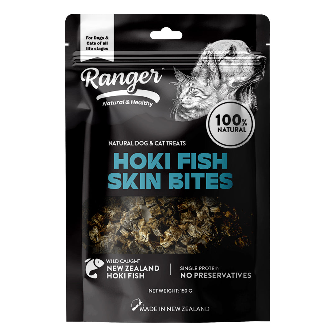 Ranger Hoki Fish Skin Bites 150g