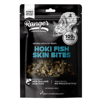 Ranger Hoki Fish Skin Bites 150g