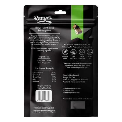 Ranger Lamb Lung Training Bites 150g
