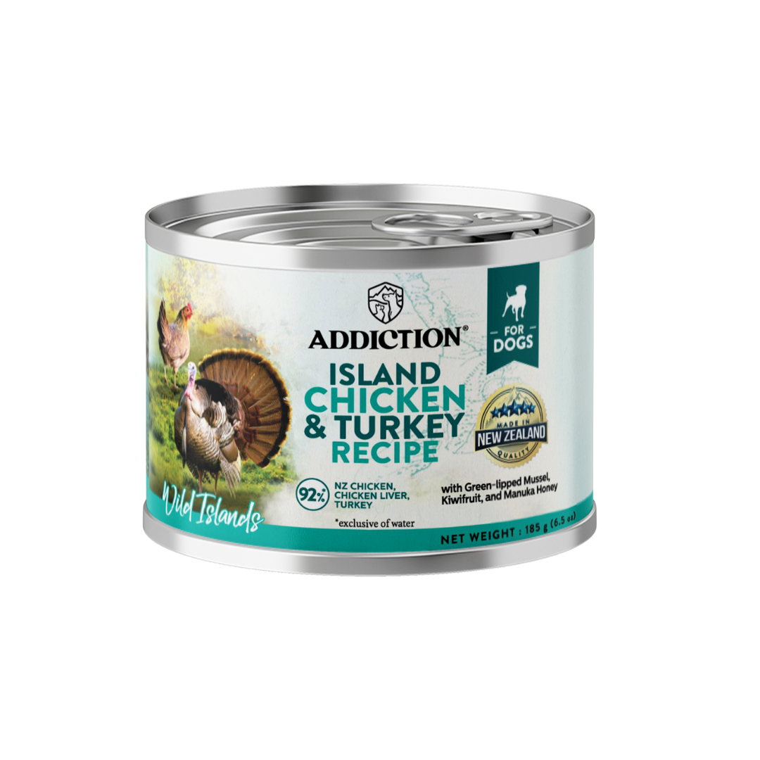 Addiction Wild Islands Island Chicken & Turkey Grain-Free Canned Dog Food 185g