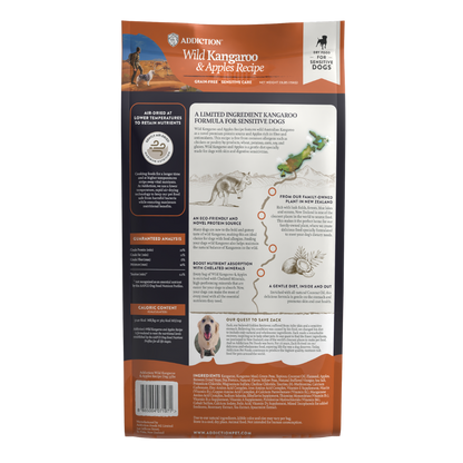 Addiction Wild Kangaroo & Apples, Sensitive Care, Novel Protein Dry Dog Food