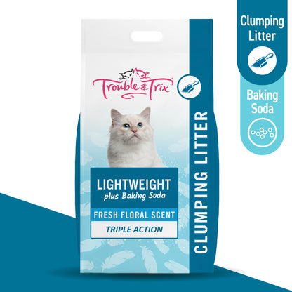 Trouble & Trix Lightweight Clumping Cat Litter with Baking Soda 15L bag
