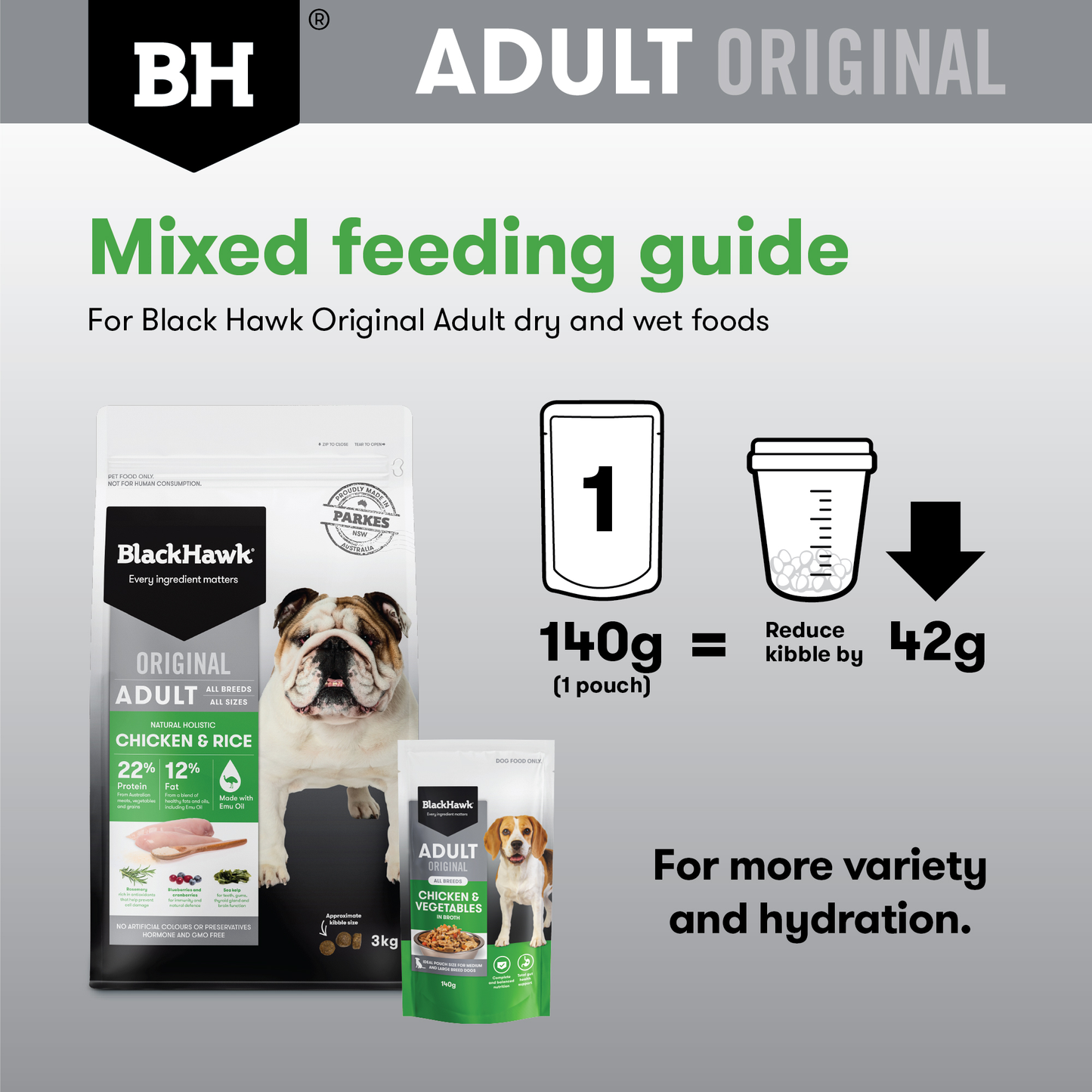 Black Hawk Adult Original Chicken & Vegetables in Broth 140g