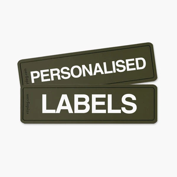 EzyDog personalised label in Green