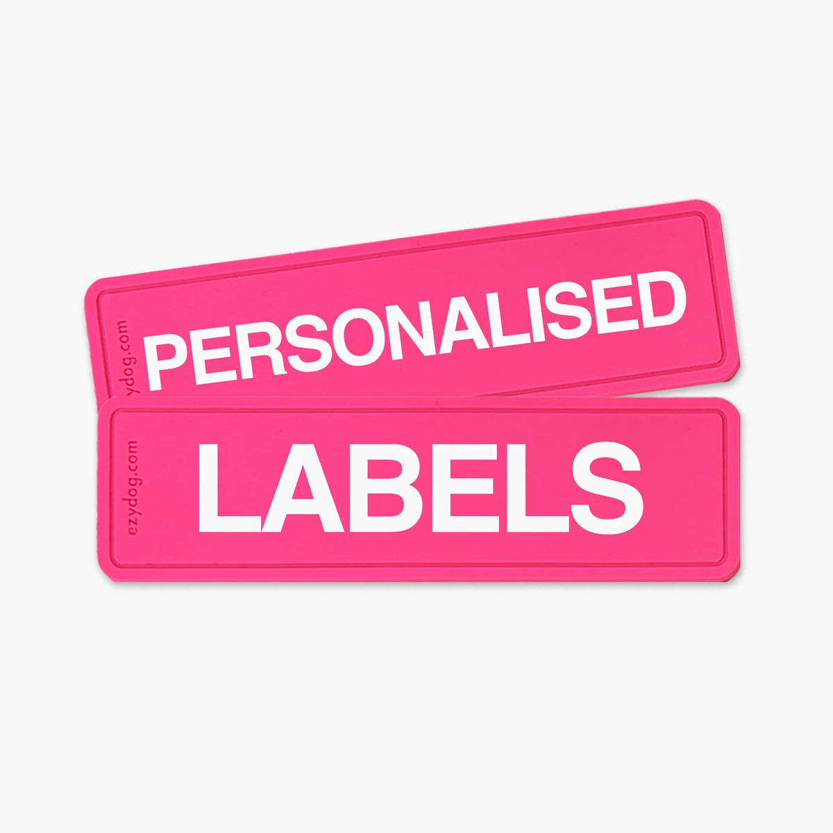EzyDog personalised label in Pink