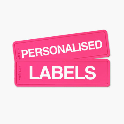 EzyDog personalised label in Pink