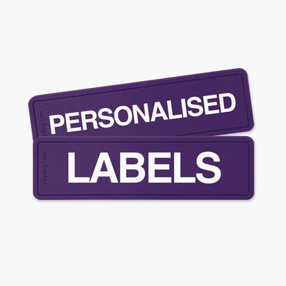 EzyDog personalised label in Purple