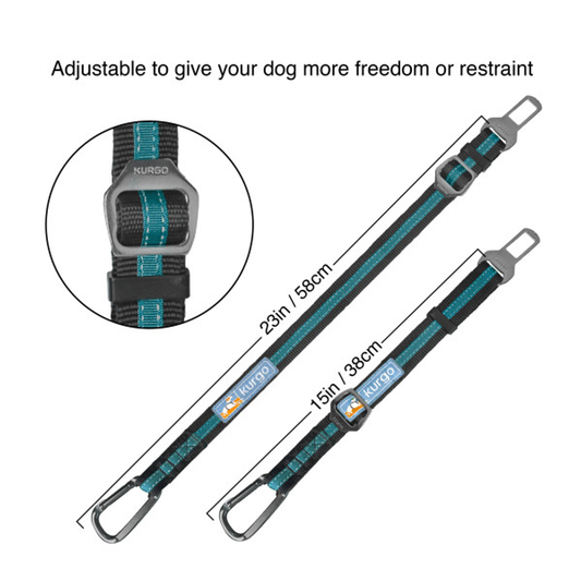 Kurgo Direct to Seatbelt Tether - Blue (Special Order)