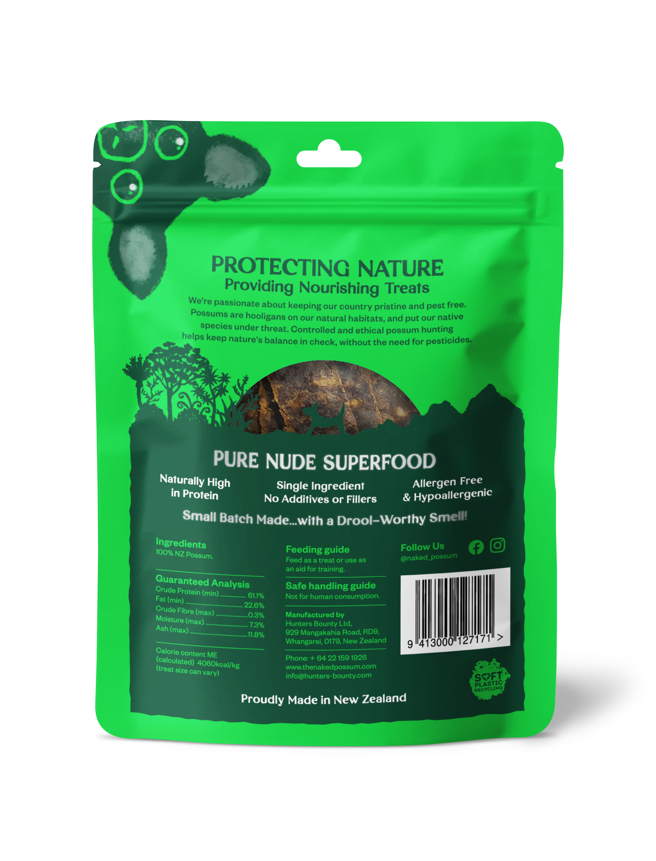 The Naked Possum, Dog Treats, 20 piece