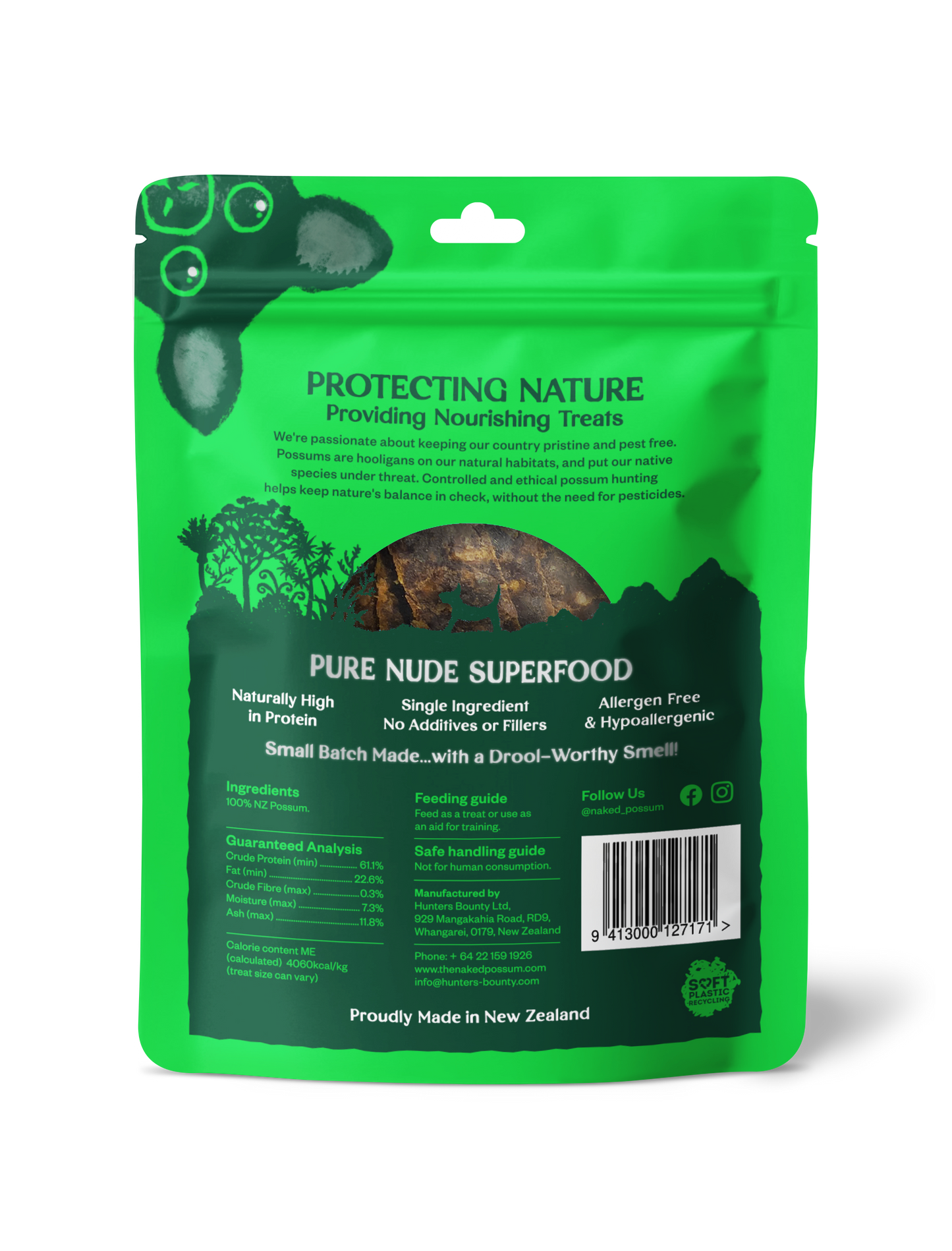 The Naked Possum, Dog Treats, 20 piece