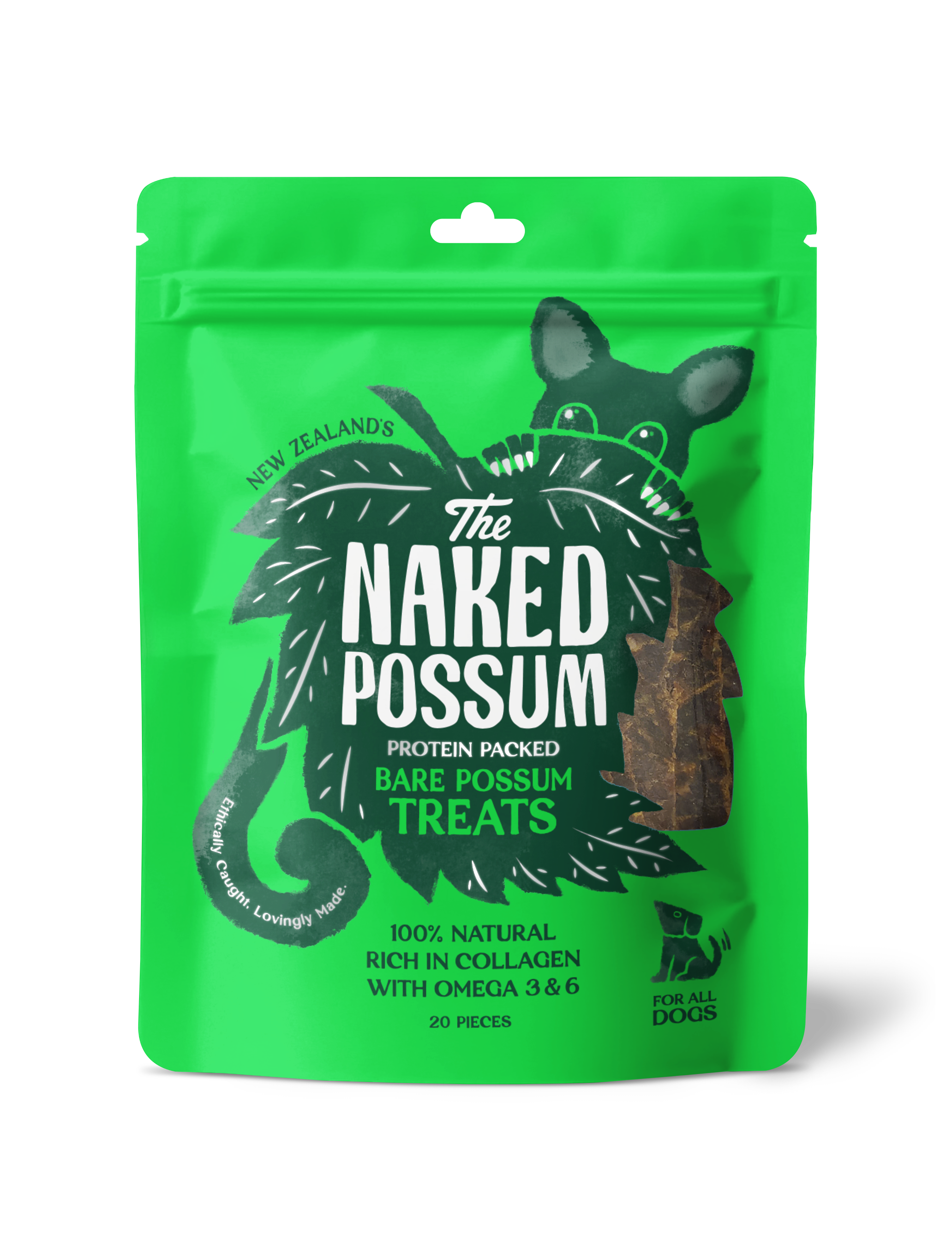 The Naked Possum, Dog Treats, 20 piece