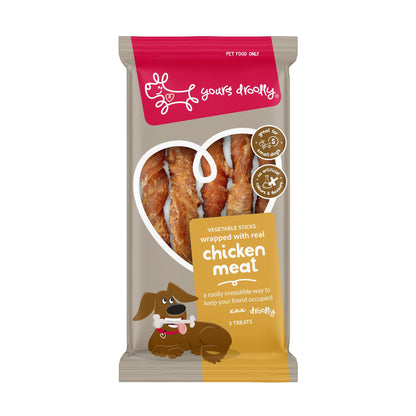 Yours Droolly Chicken Wrapped Sticks Small 5pk
