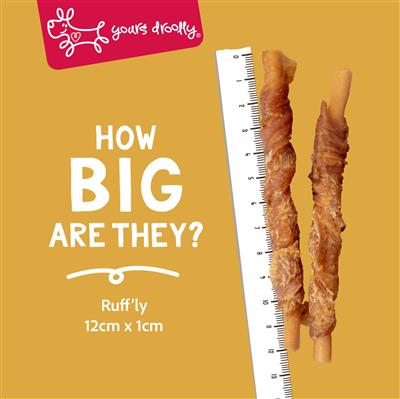 Yours Droolly Chicken Wrapped Sticks Small 5pk