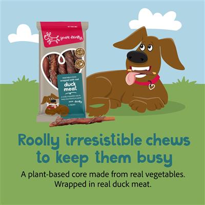 Yours Droolly Duck Wrapped Sticks Small 5pk