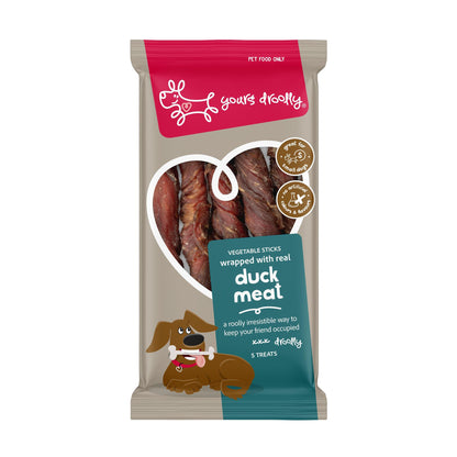 Yours Droolly Duck Wrapped Sticks Small 5pk
