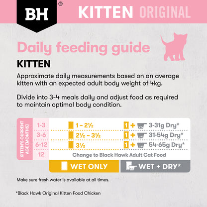 Black Hawk Original Kitten Chicken & Gravy Wet Food Pouch 85g