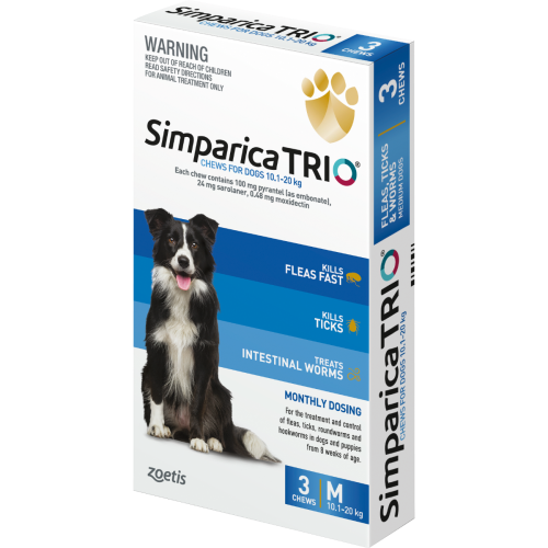 Simparica Trio 10.1-20kg 3 Pack