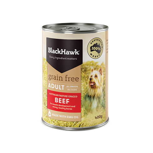 Black Hawk Adult Grain Free Dog Food Beef 400g - Wet - Doubtless Bay Pet Resort 