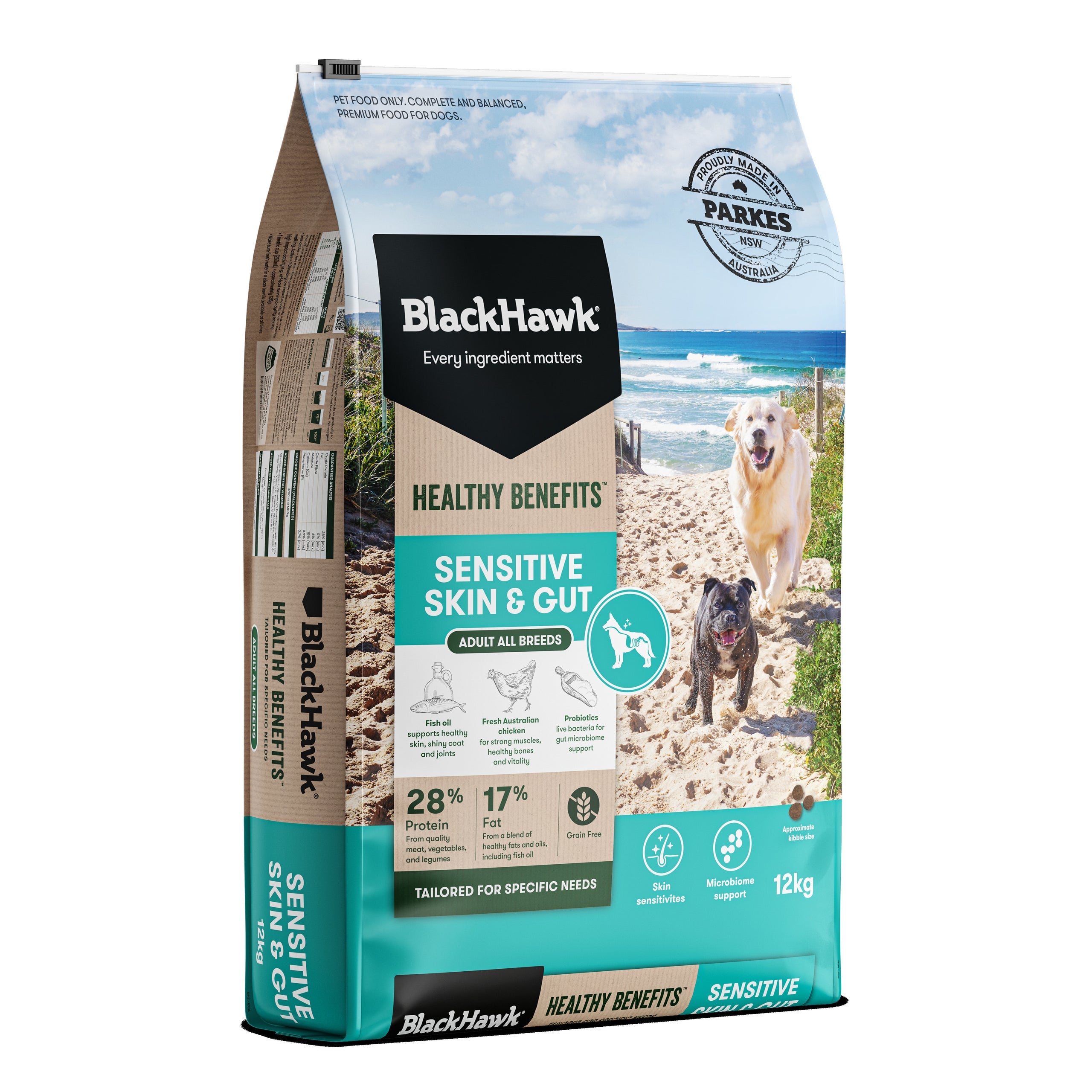 Black Hawk Healthy Benefits Sensitive Skin & Gut - Doubtless Bay Pet Resort 