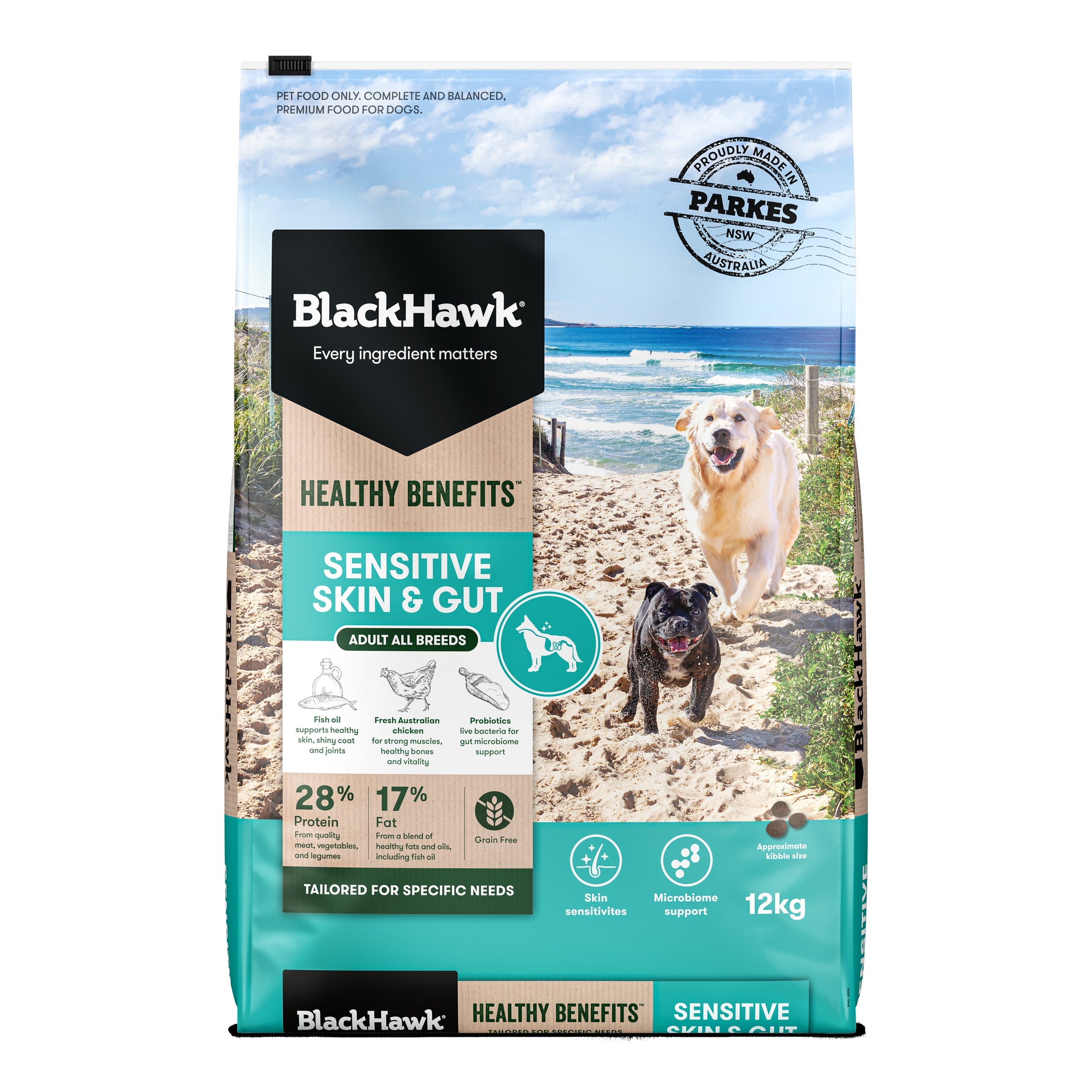 Black Hawk Healthy Benefits Sensitive Skin & Gut - Doubtless Bay Pet Resort 