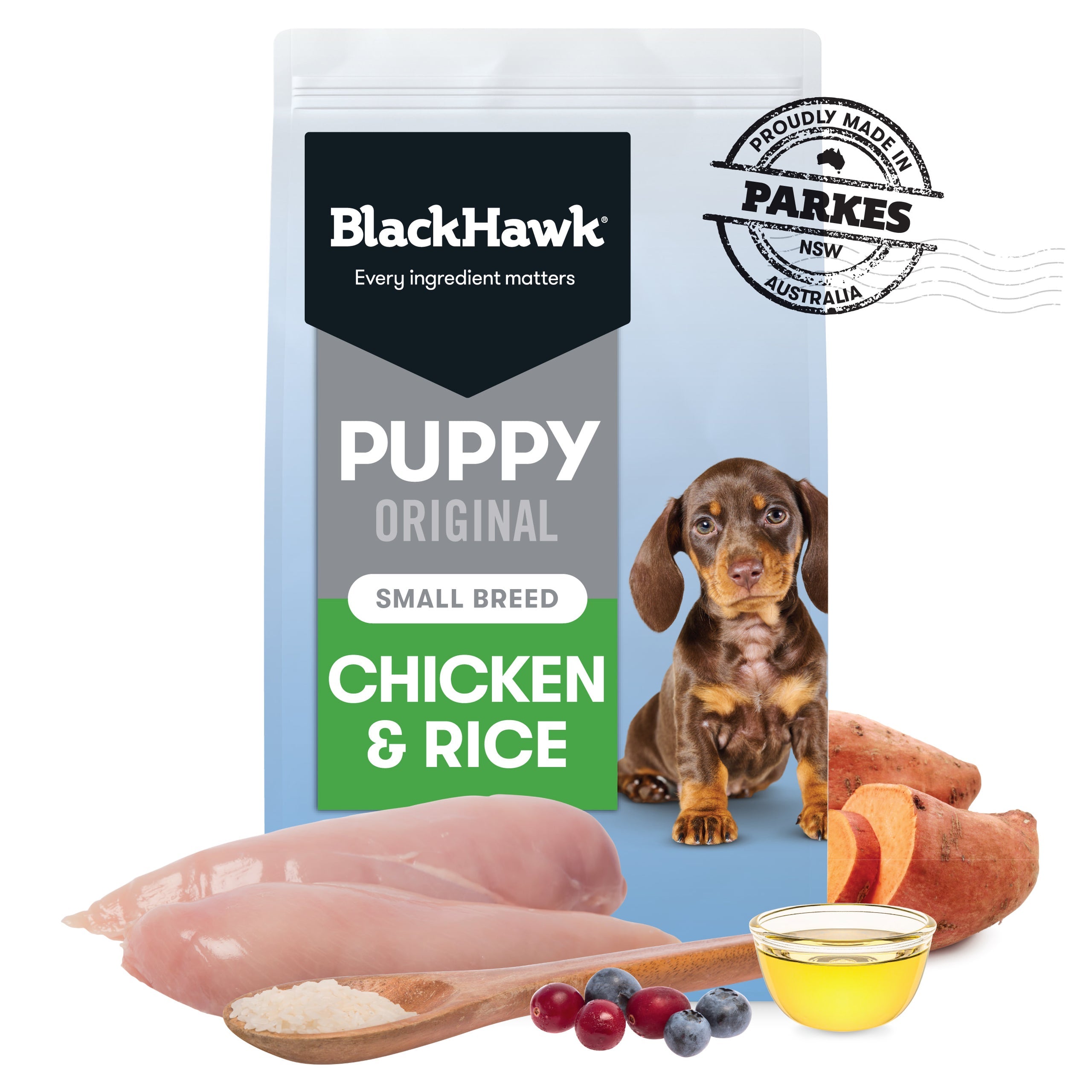Black Hawk Original Chicken & Rice Small Breed Puppy - Doubtless Bay Pet Resort 