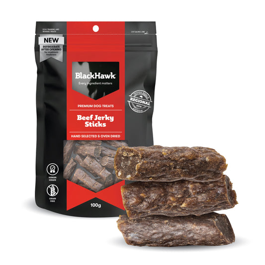Black Hawk Beef Jerky Sticks 100g - Doubtless Bay Pet Resort 