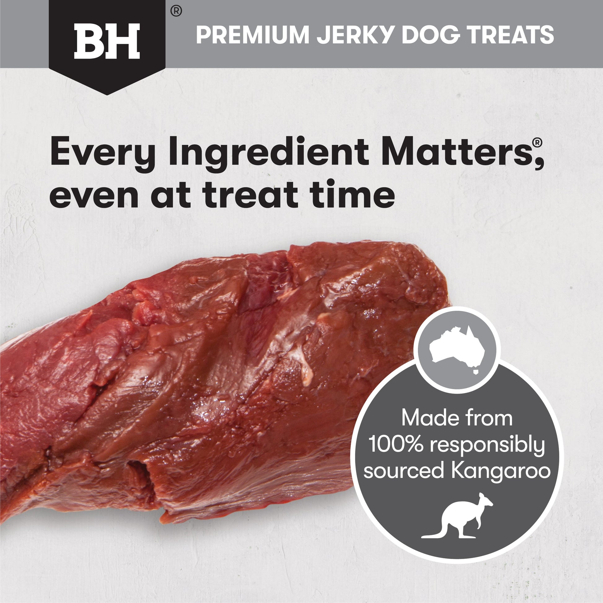 Black Hawk Kangaroo Jerky Straps 100g - Doubtless Bay Pet Resort 