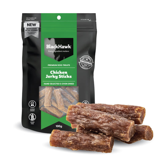 Black Hawk Chicken Jerky Sticks 100g - Doubtless Bay Pet Resort 