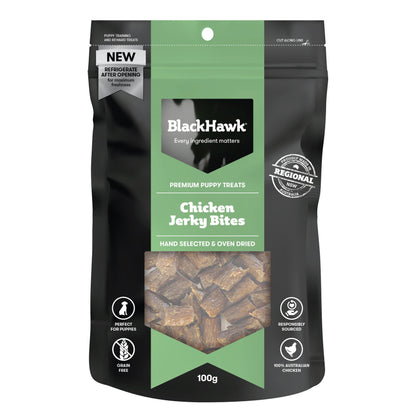 Black Hawk Chicken Jerky Bites 100g - Doubtless Bay Pet Resort 