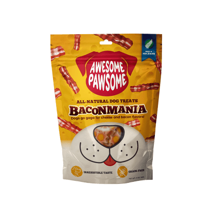 Awesome Pawsome Baconmania Dog Treats, 85g - Doubtless Bay Pet Resort 
