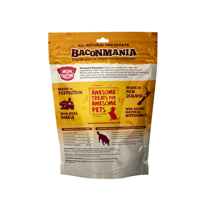 Awesome Pawsome Baconmania Dog Treats, 85g - Doubtless Bay Pet Resort 