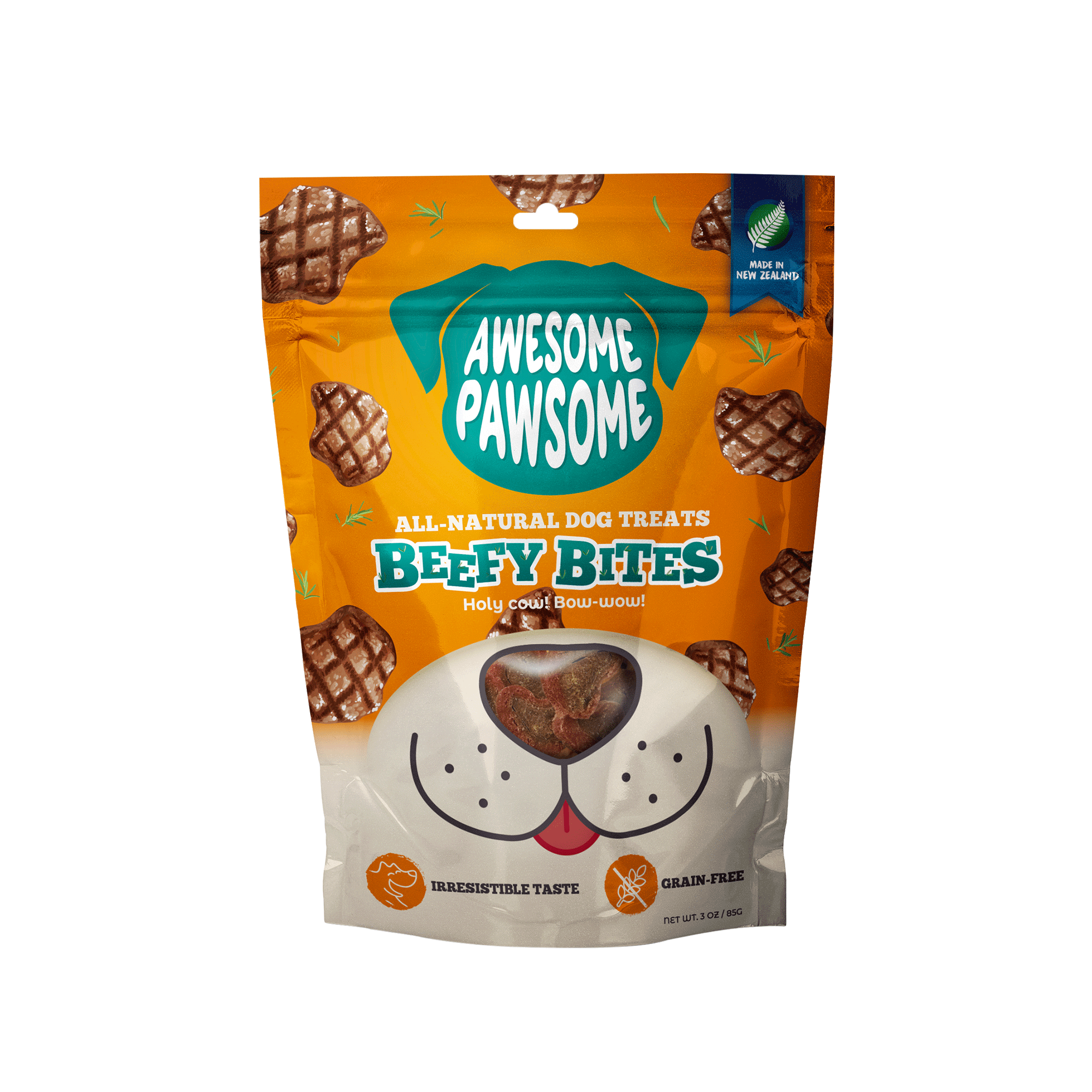 Awesome Pawsome Beefy Bites - Dog Treats, 85g - Doubtless Bay Pet Resort 