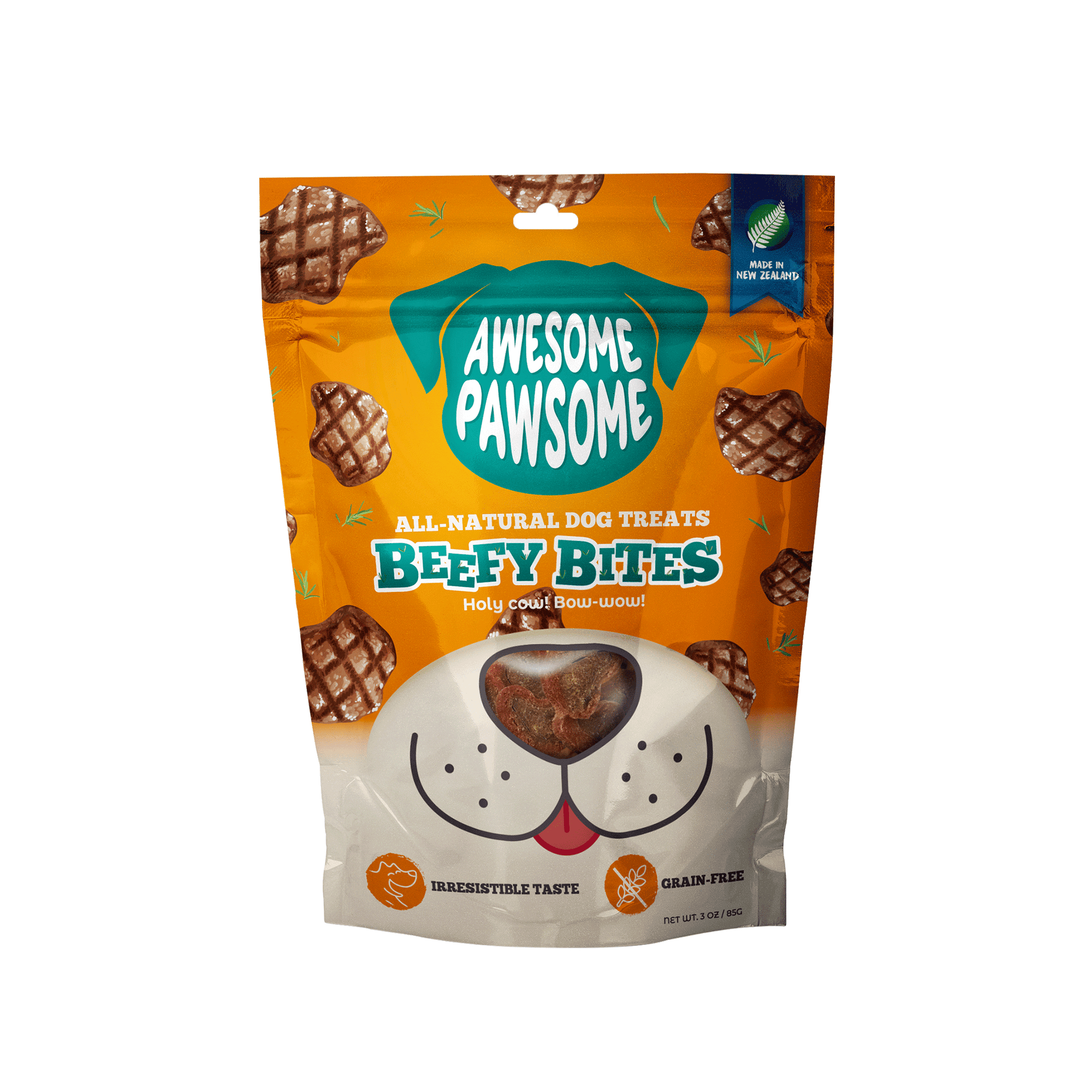Awesome Pawsome Beefy Bites - Dog Treats, 85g - Doubtless Bay Pet Resort 