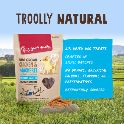 Yours Droolly - Kiwi Grown Chicken & Mackerel - NZ Made, 220g - Doubtless Bay Pet Resort 