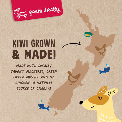 Yours Droolly - Kiwi Grown Chicken & Mackerel - NZ Made, 220g - Doubtless Bay Pet Resort 