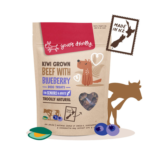 Yours Droolly - Kiwi Grown Beef with Blueberry - NZ Made, 220g - Doubtless Bay Pet Resort 
