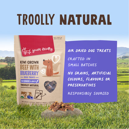 Yours Droolly - Kiwi Grown Beef with Blueberry - NZ Made, 220g - Doubtless Bay Pet Resort 