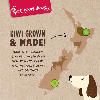 Yours Droolly - Kiwi Grown Venison & Lamb With Kiwifruit - NZ Made, 200g - Doubtless Bay Pet Resort 